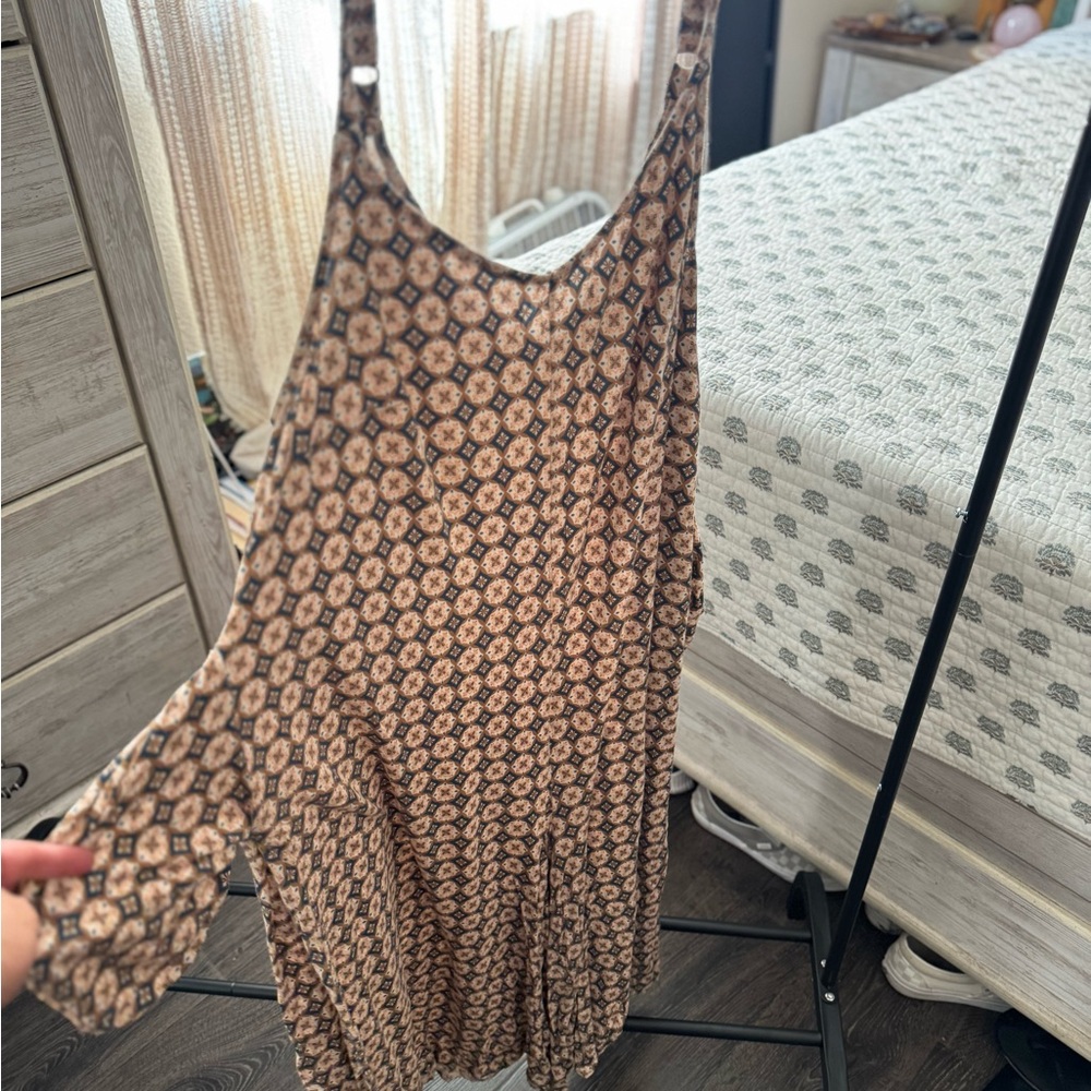 Torrid Geometric Knit Dress in Blue and Tan